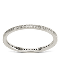 Sterling Silver 1.5mm Thin CZ Band Ring